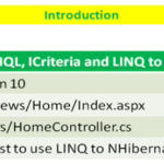 Lesson 11 – LINQ to NHibernate, jqGrid SubGrid and MVC Lesson 11 - LINQ to NHibernate, jqGrid SubGrid and MVC