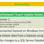 Lesson 3 – Disconnected DataSet / DataAdapter